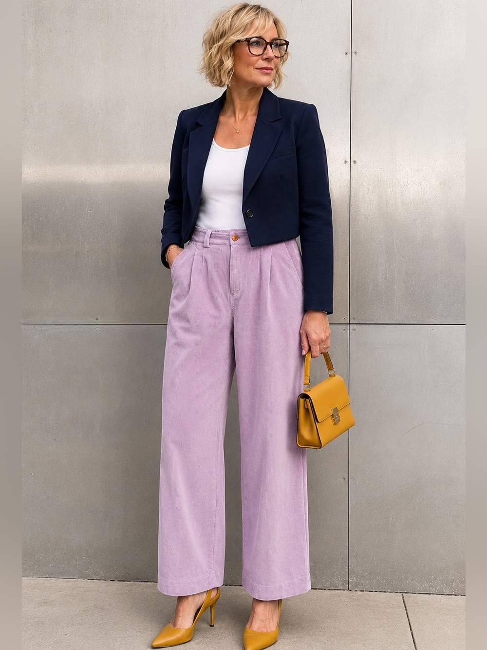 Brooks Brothers Soft Purple Wide Leg Corduroy Pants Size 4